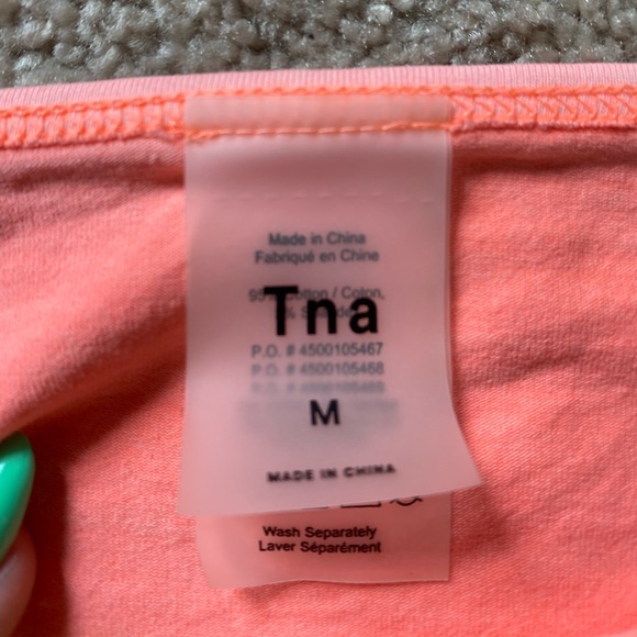 A neon coral tna cropped tang top - Picture 2 of 3